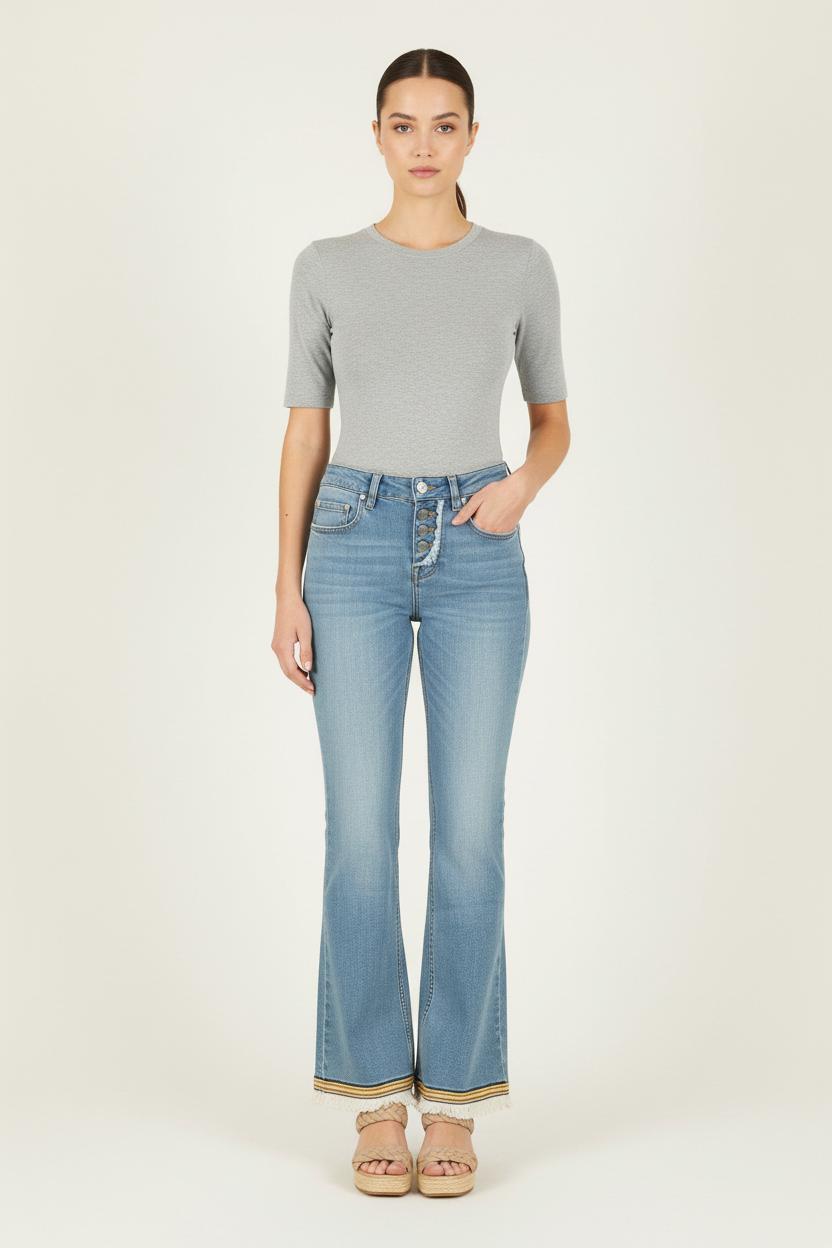 Jean Évasé Bleu - Taille S/36 de la marque Bérénice | PARAD72886 - Vendu par Paradigme - Image 1