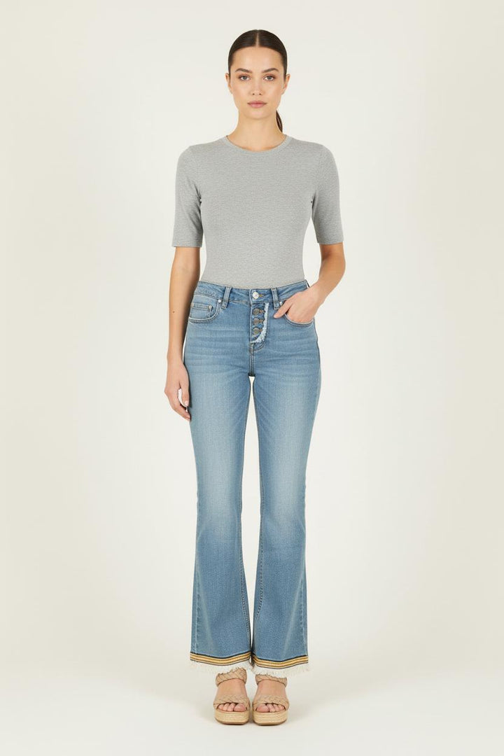 Jean Évasé Bleu - Taille S/36 de la marque Bérénice | PARAD72886 - Vendu par Paradigme - Image 1