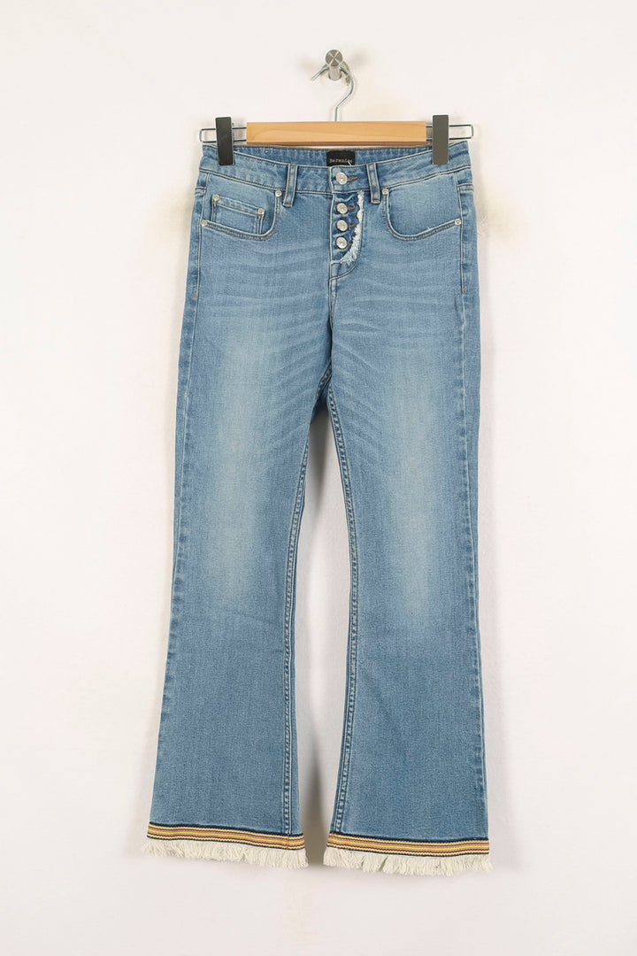 Jean Évasé Bleu - Taille S/36 de la marque Bérénice | PARAD72886 - Vendu par Paradigme - Image 2