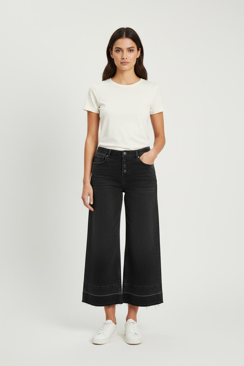 Jean Large Noir - Taille S/36 de la marque Bérénice | PARAD72896 - Vendu par Paradigme - Image 1