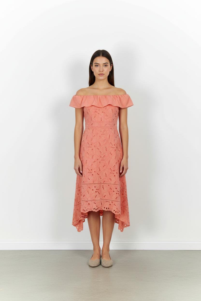 Robe Brodée Rose - Taille S/36 de la marque Bérénice | PARAD72918 - Vendu par Paradigme - Image 1