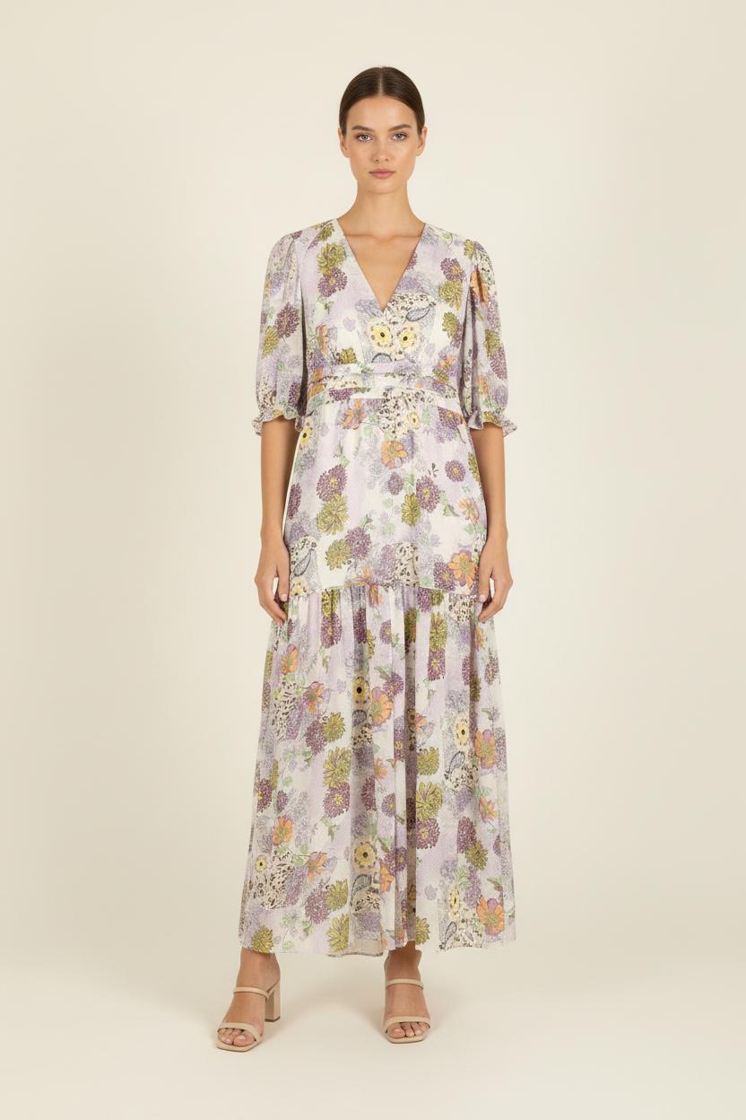 Robe Longue Multicolore - Taille M/38 de la marque Bérénice | PARAD72922 - Vendu par Paradigme - Image 1