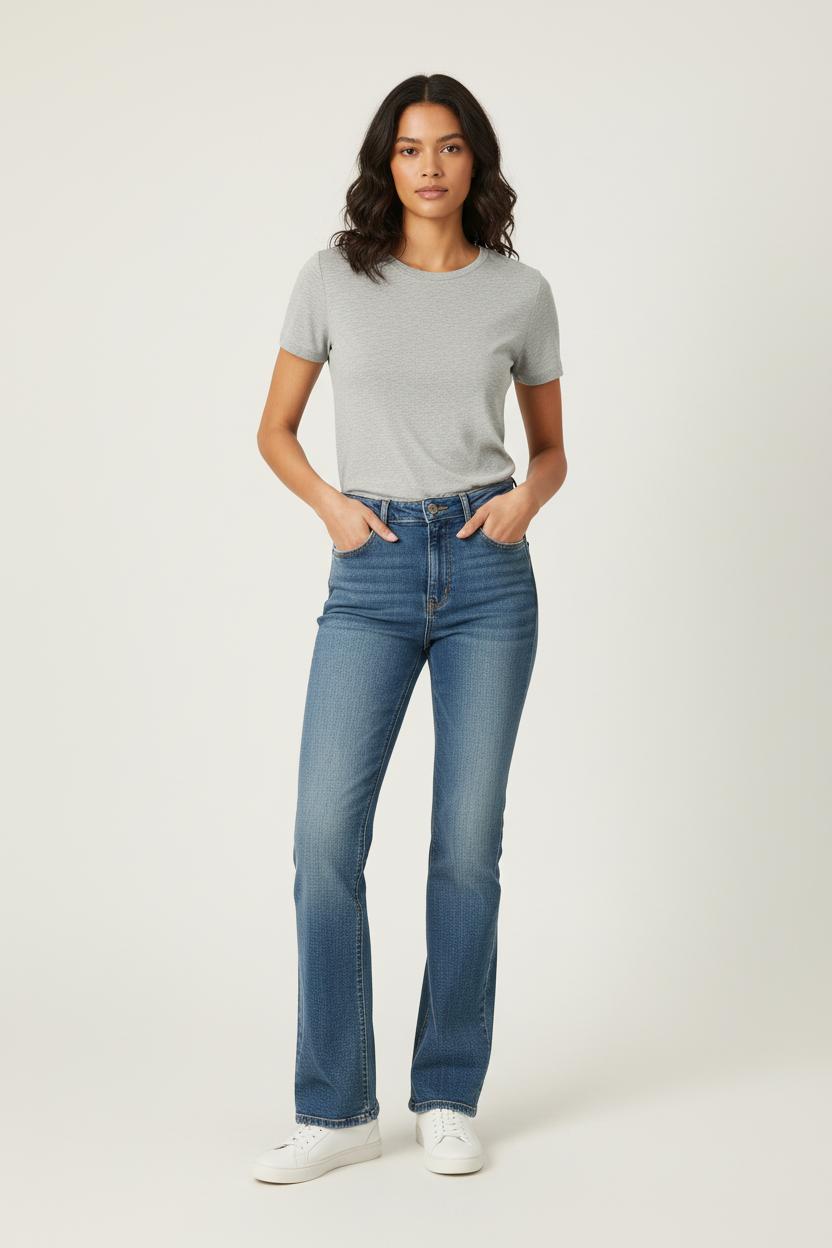 Jean Droit Bleu - Taille S/36 de la marque Bérénice | PARAD72927 - Vendu par Paradigme - Image 1
