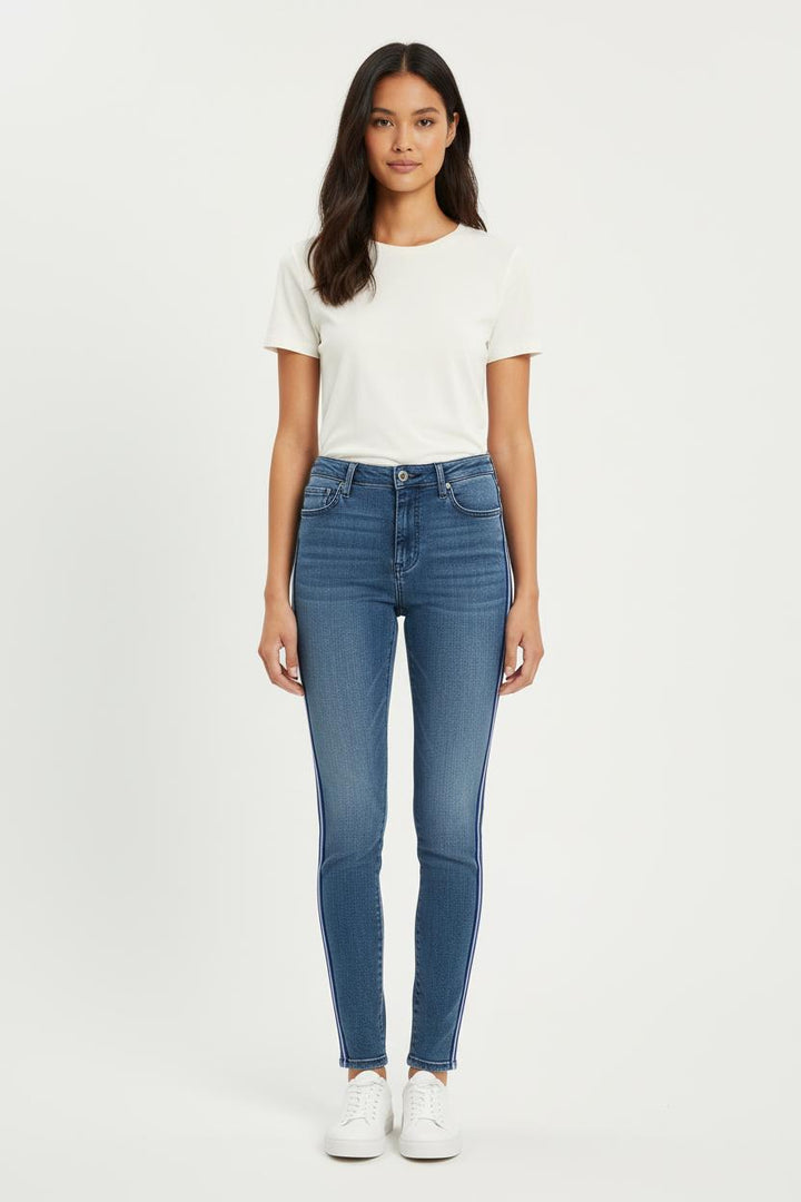 Jean Skinny Bleu et Blanc - Taille S/36 de la marque Bérénice | PARAD72928 - Vendu par Paradigme - Image 1