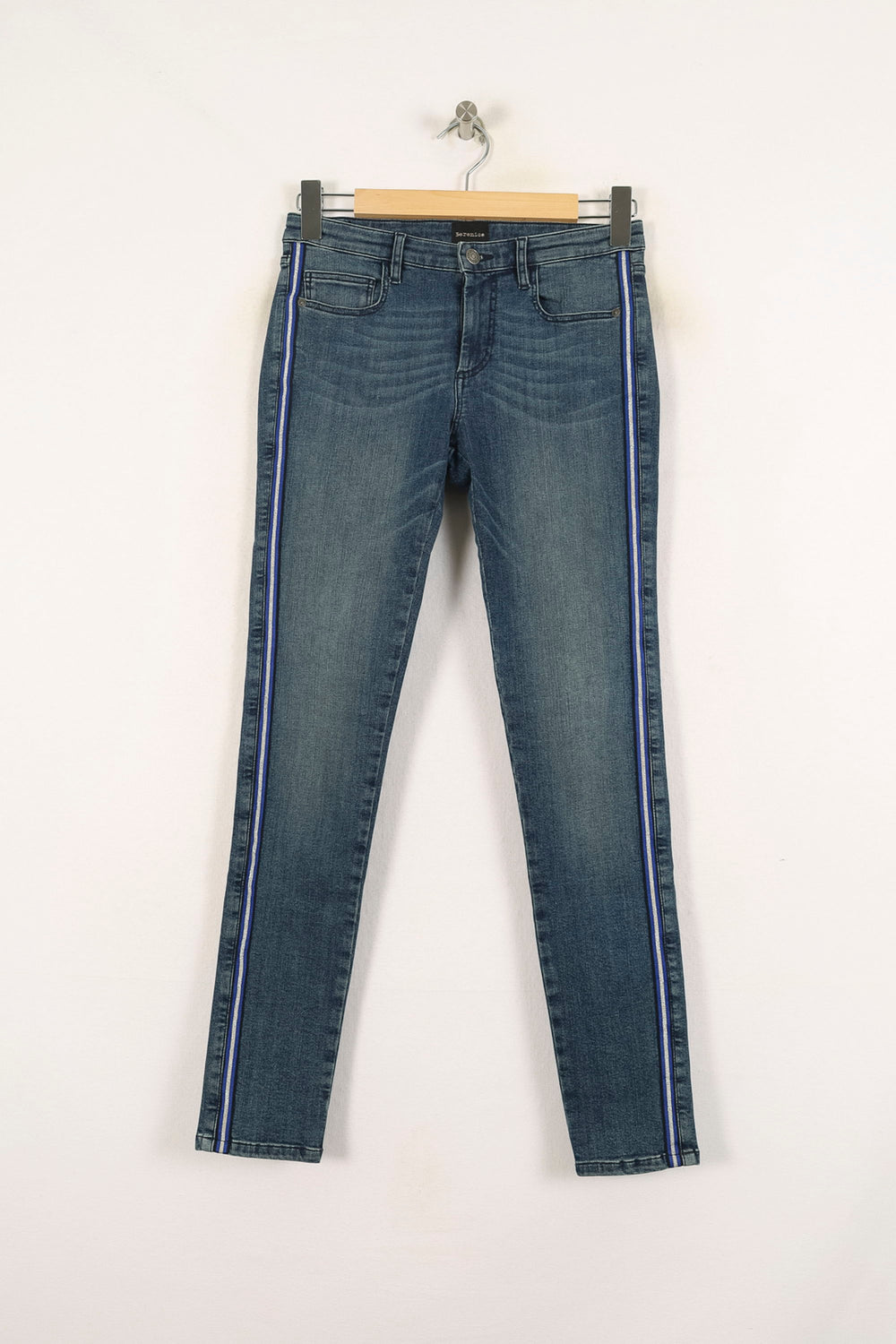 Jean Skinny Bleu et Blanc - Taille S/36 de la marque Bérénice | PARAD72928 - Vendu par Paradigme - Image 2