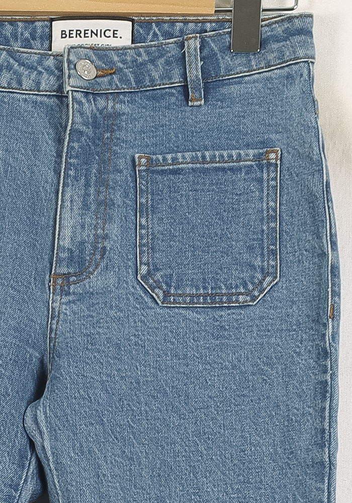 Jean Flare Bleu - Taille S/36 de la marque Bérénice | PARAD72938 - Vendu par Paradigme - Image 3