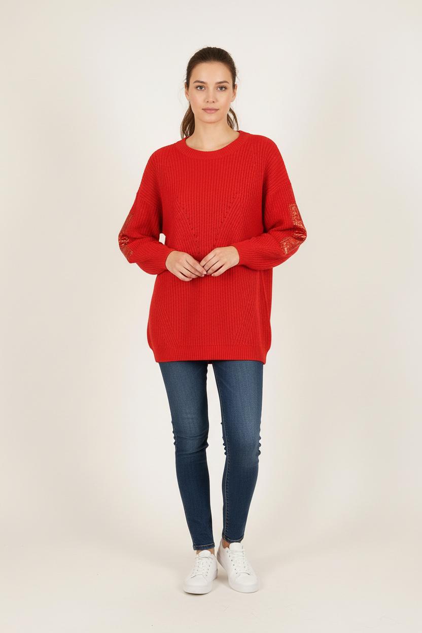 Pull Rouge - Taille S/36 de la marque Bérénice | PARAD72960 - Vendu par Paradigme - Image 1