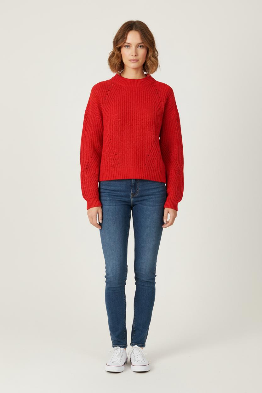 Pull Rouge - Taille S/36 de la marque Bérénice | PARAD72964 - Vendu par Paradigme - Image 1