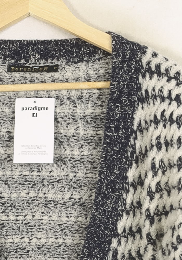 Cardigan Blanc et Noir - Taille S/36 de la marque Bérénice | PARAD72969 - Vendu par Paradigme - Image 3