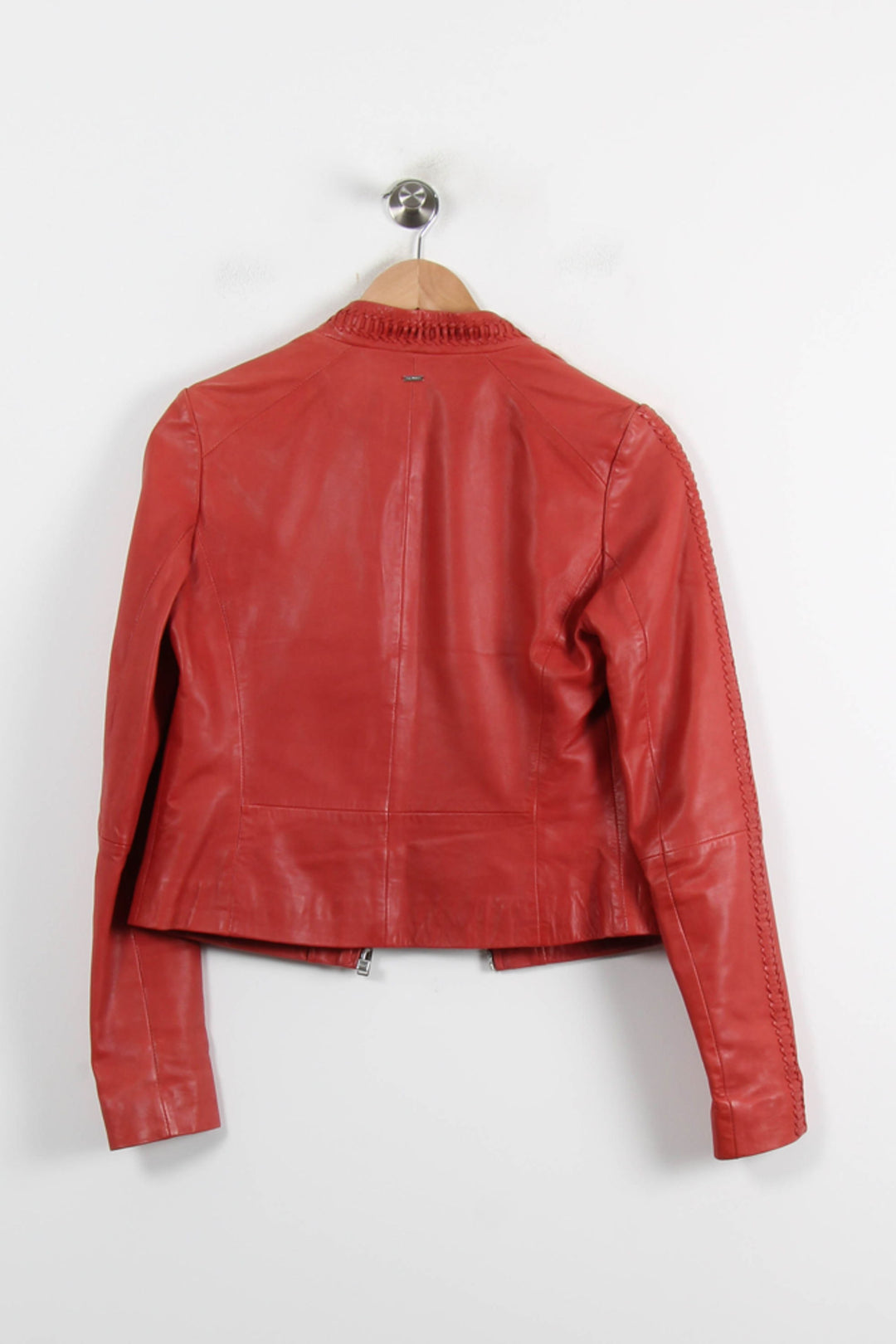 Blouson en cuir Rouge - Taille S/36 de la marque IKKS | PARAD72978 - Vendu par Paradigme - Image 4