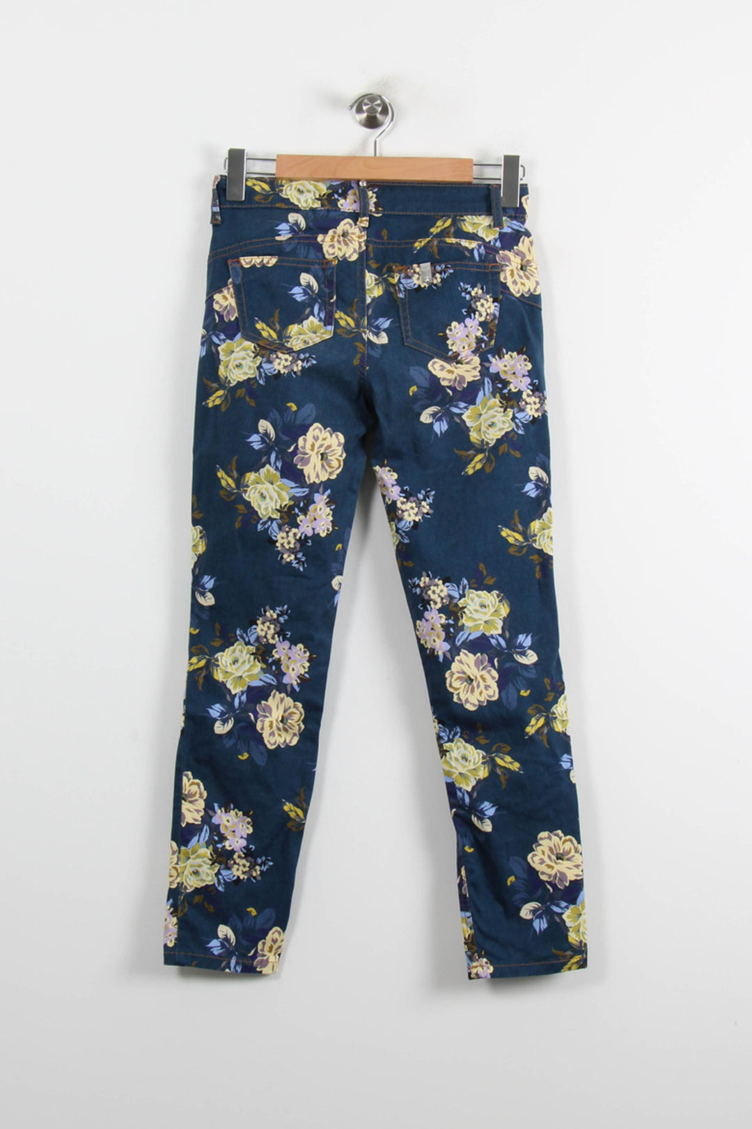 Jean Fleuri Bleu et Jaune - Taille S/36 de la marque Liu Jo | PARAD73000 - Vendu par Paradigme - Image 4