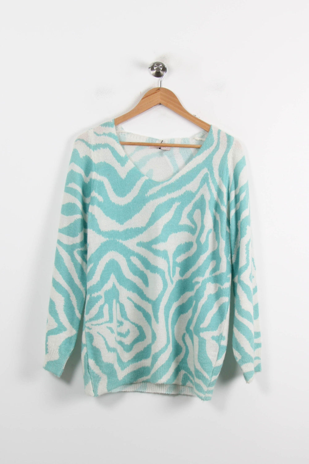 Pull Vert et Blanc - Taille S/36 de la marque Imprevu | PARAD73008 - Vendu par Paradigme - Image 2