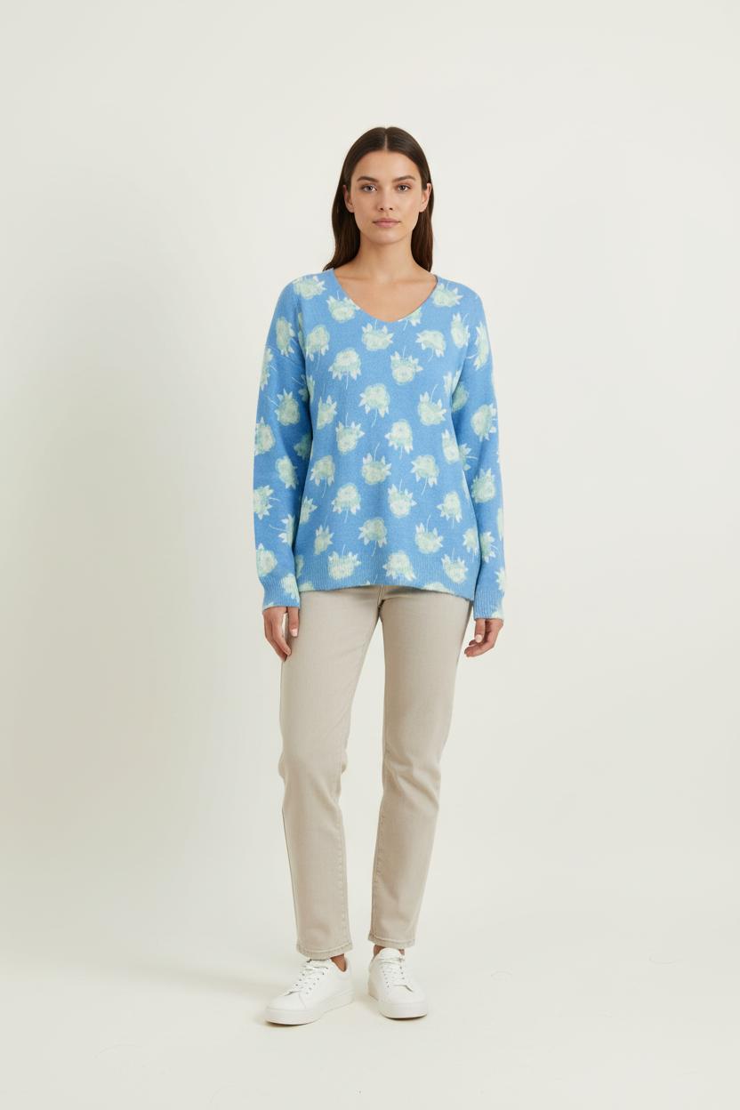 Pull Bleu et Blanc - Taille S/36 de la marque Imprevu | PARAD73009 - Vendu par Paradigme - Image 1