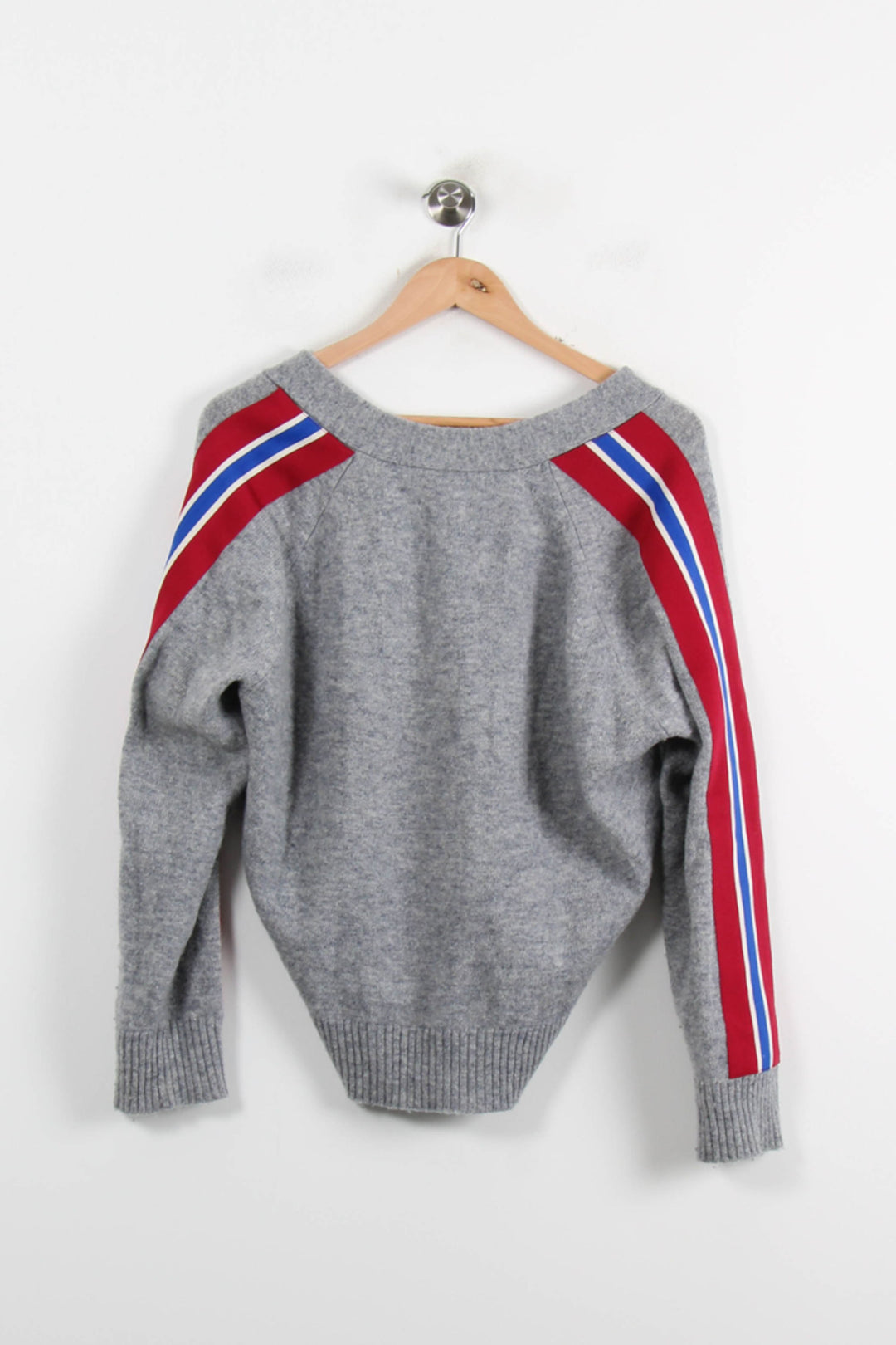 Pull Gris et Rouge - Taille M/38 de la marque Sandro | PARAD73022 - Vendu par Paradigme - Image 4