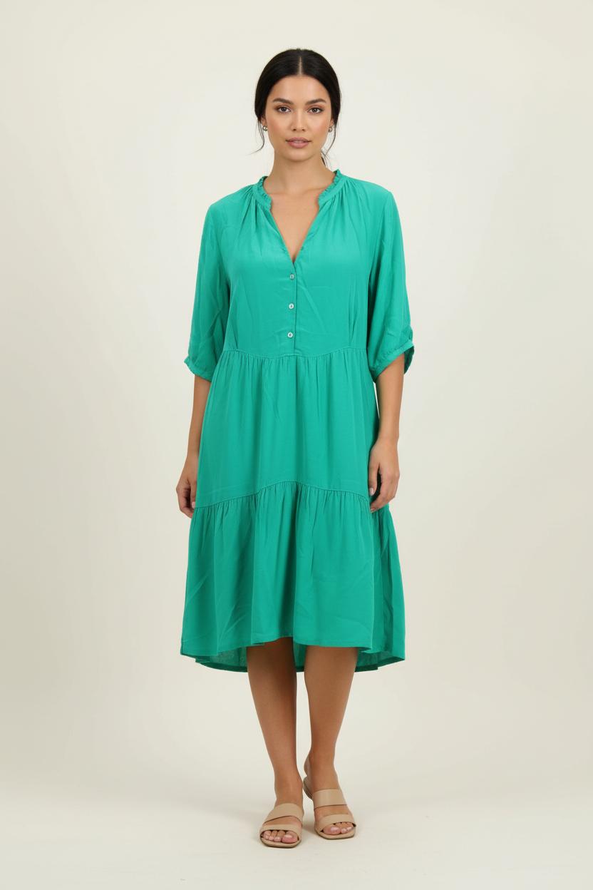 Robe Midi Verte - Taille M/38 de la marque IKKS | PARAD73028 - Vendu par Paradigme - Image 1