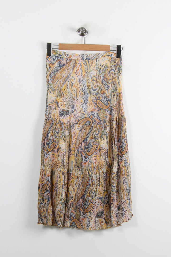 Jupe Midi Jaune et Bleu - Taille S/36 de la marque ZAPA | PARAD73031 - Vendu par Paradigme - Image 4