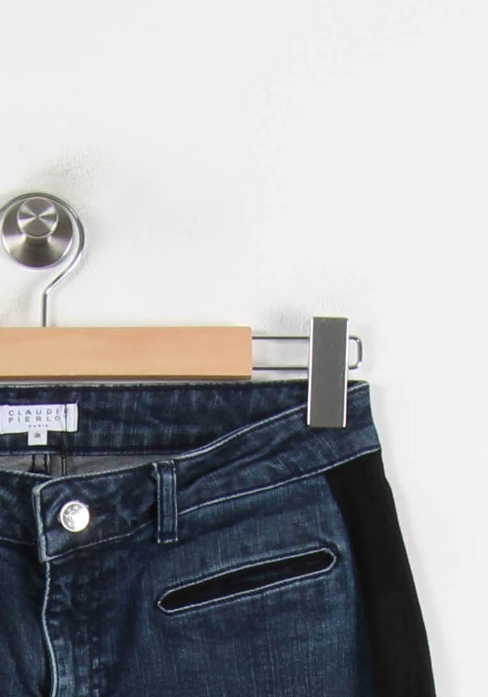 Jean Skinny Bleu et Noir - Taille M/38 de la marque Claudie Pierlot | PARAD73043 - Vendu par Paradigme - Image 3