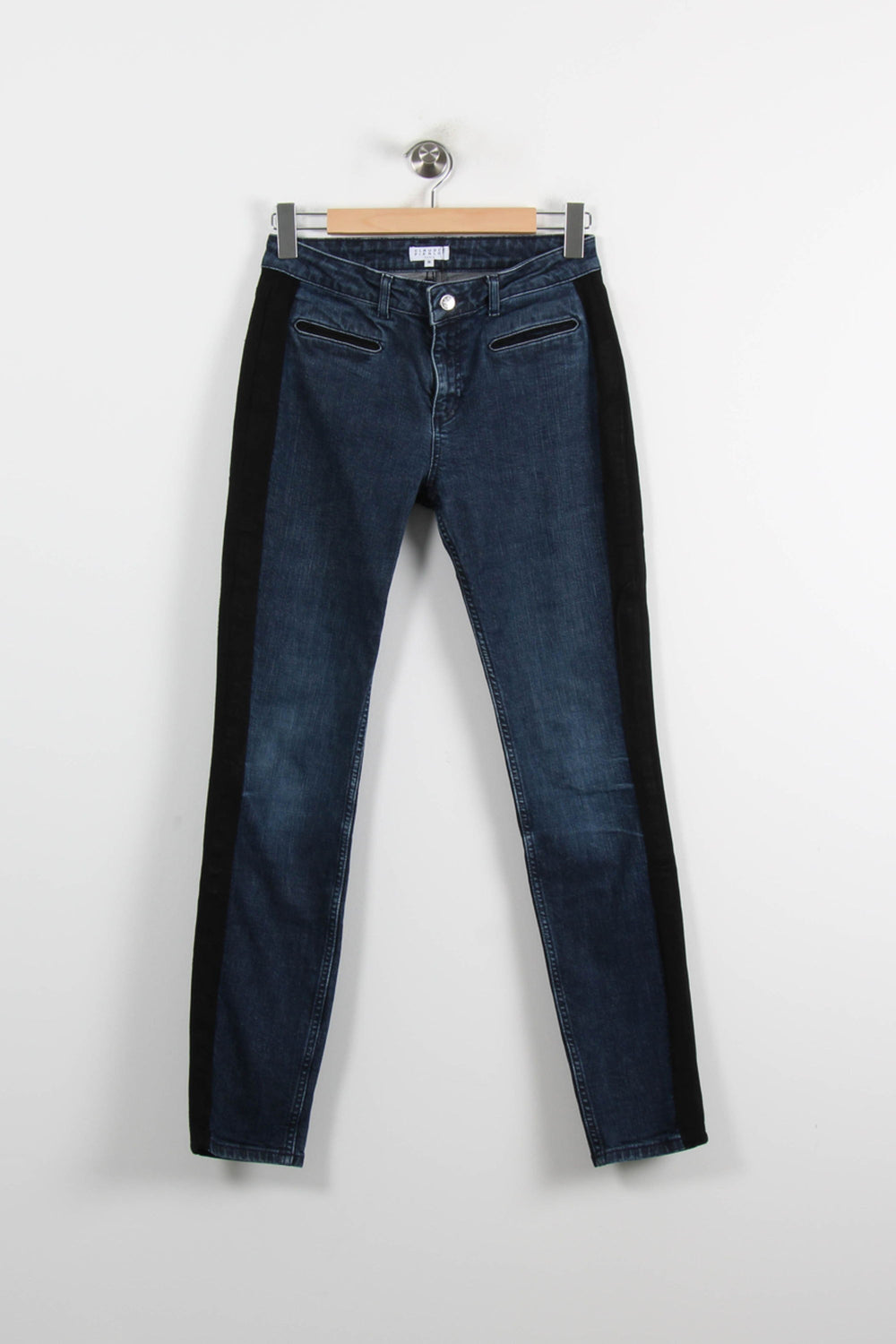 Jean Skinny Bleu et Noir - Taille M/38 de la marque Claudie Pierlot | PARAD73043 - Vendu par Paradigme - Image 2