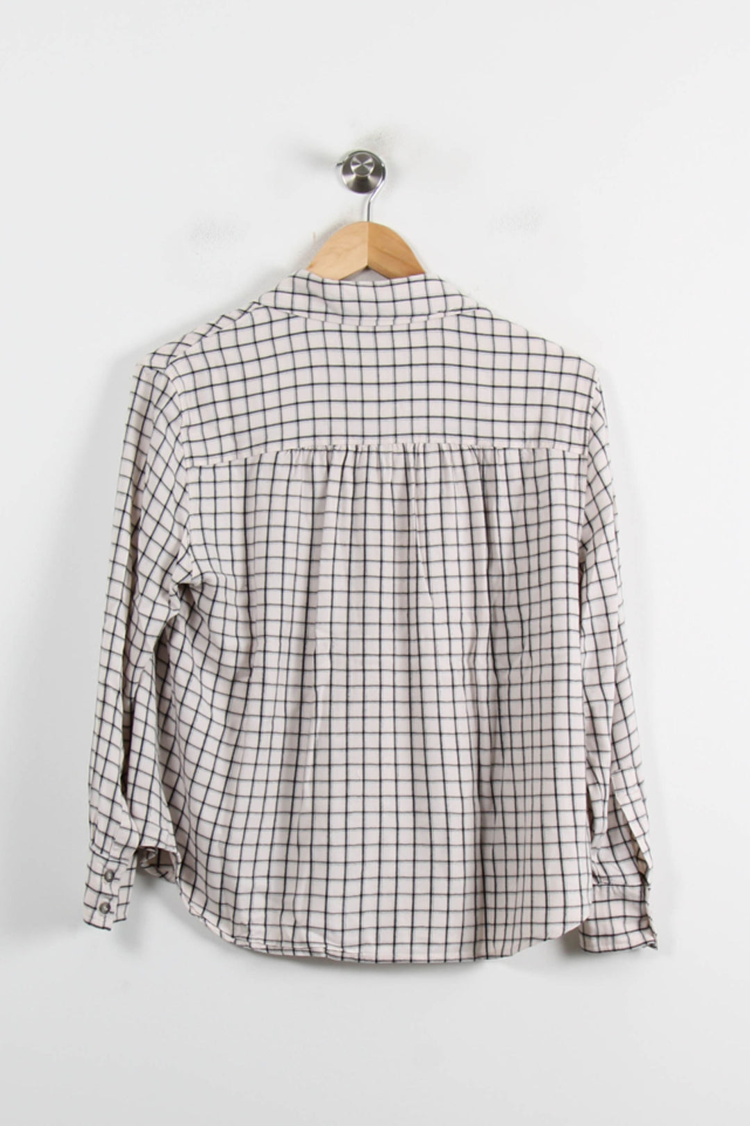Chemise à Carreaux Beige et Noire - Taille M/38 de la marque Comptoir des Cotonniers | PARAD73045 - Vendu par Paradigme - Image 4