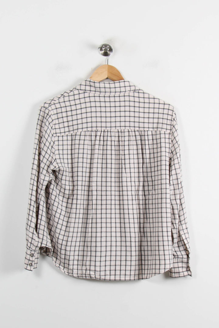 Chemise à Carreaux Beige et Noire - Taille M/38 de la marque Comptoir des Cotonniers | PARAD73045 - Vendu par Paradigme - Image 4