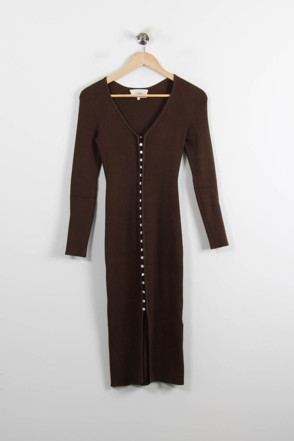 Robe Longue Marron - Taille S/36 de la marque ba&sh | PARAD73047 - Vendu par Paradigme - Image 2