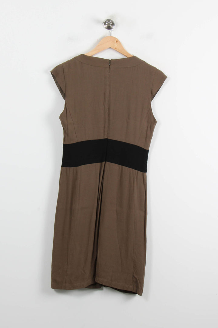 Robe Courte Marron et Noire - Taille S/36 de la marque IKKS | PARAD73049 - Vendu par Paradigme - Image 4