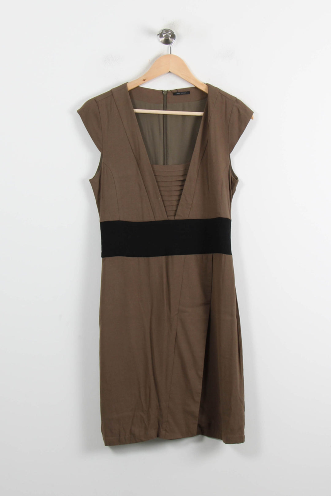 Robe Courte Marron et Noire - Taille S/36 de la marque IKKS | PARAD73049 - Vendu par Paradigme - Image 2