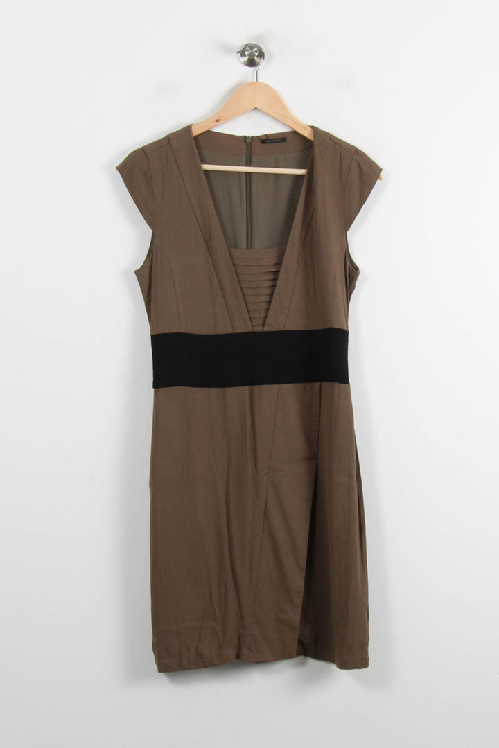Robe Courte Marron et Noire - Taille S/36 de la marque IKKS | PARAD73049 - Vendu par Paradigme - Image 2