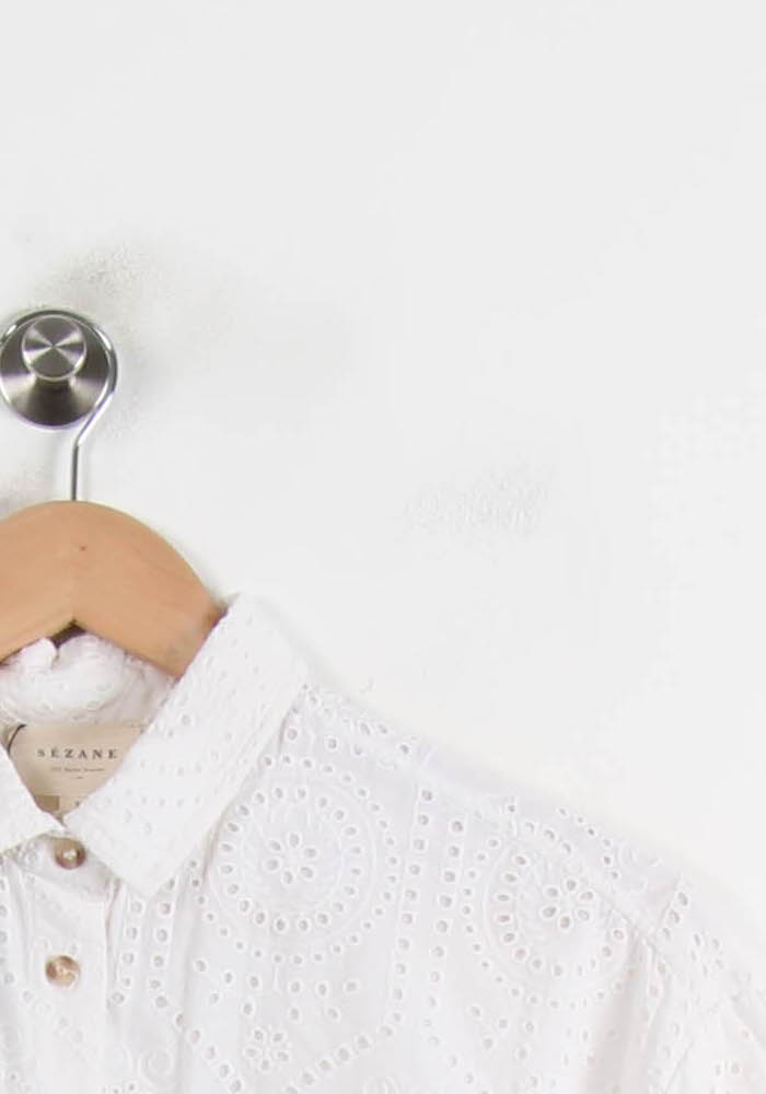 Robe Chemise Blanche - Taille S/36 de la marque Sézane | PARAD73051 - Vendu par Paradigme - Image 3
