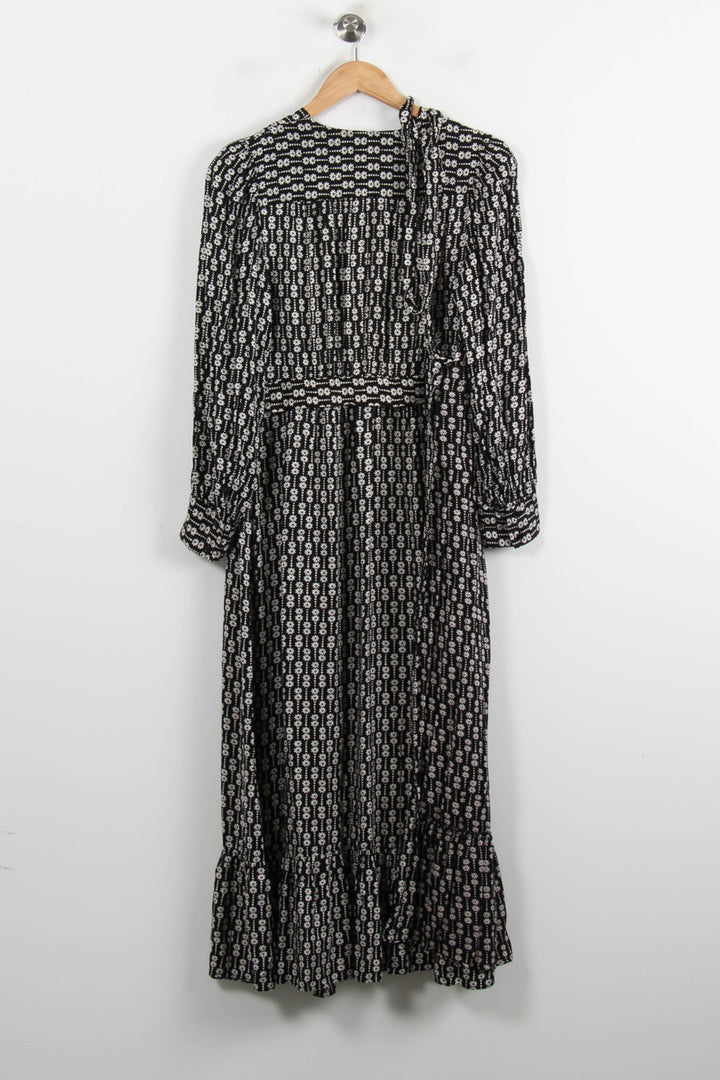 Robe Longue Noire et Blanche - Taille S/36 de la marque Sandro | PARAD73054 - Vendu par Paradigme - Image 4
