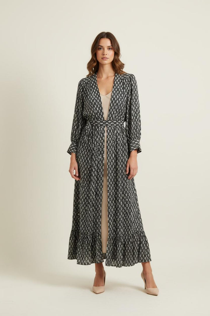 Robe Longue Noire et Blanche - Taille S/36 de la marque Sandro | PARAD73054 - Vendu par Paradigme - Image 1