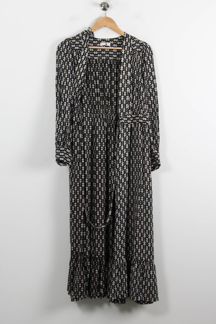 Robe Longue Noire et Blanche - Taille S/36 de la marque Sandro | PARAD73054 - Vendu par Paradigme - Image 2