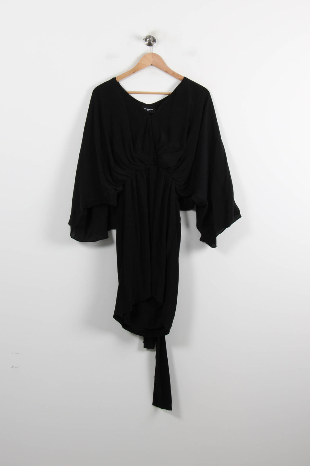 Robe Drapée Noire - Taille M/38 de la marque The Kooples | PARAD73059 - Vendu par Paradigme - Image 2