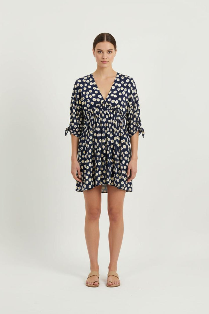 Robe Courte Bleu Marine et Blanche - Taille S/36 de la marque SAAJ | PARAD73060 - Vendu par Paradigme - Image 1