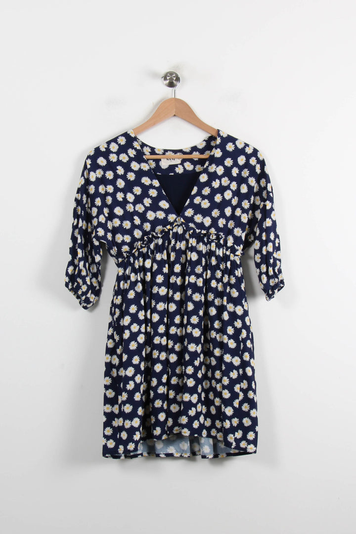 Robe Courte Bleu Marine et Blanche - Taille S/36 de la marque SAAJ | PARAD73060 - Vendu par Paradigme - Image 2