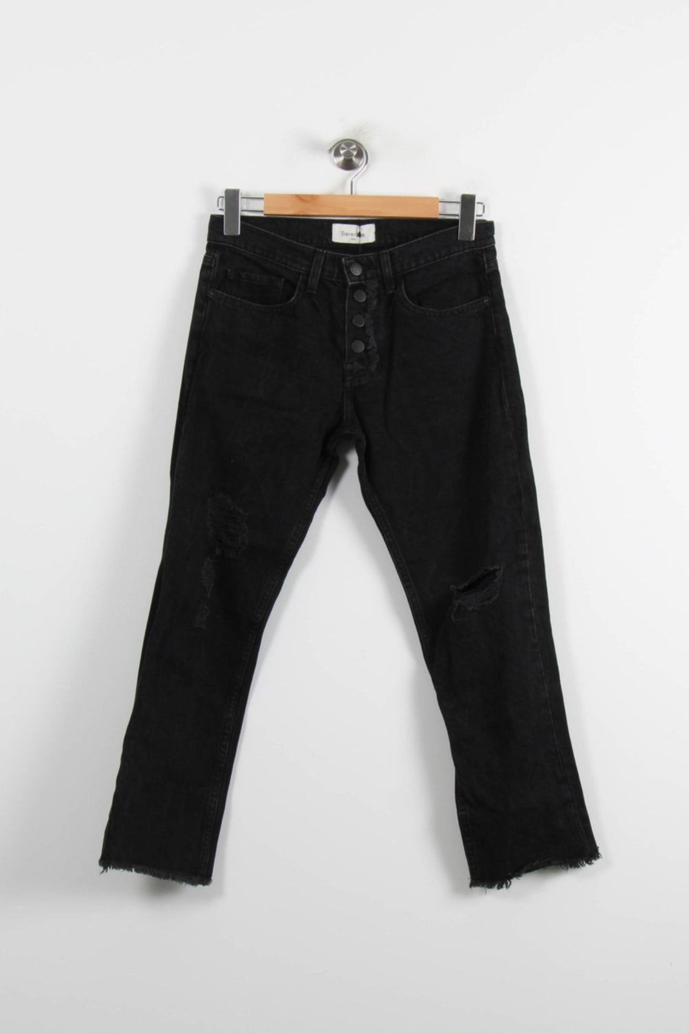 Jean Déchiré Noir - Taille S/36 de la marque Bérénice | PARAD73068 - Vendu par Paradigme - Image 2