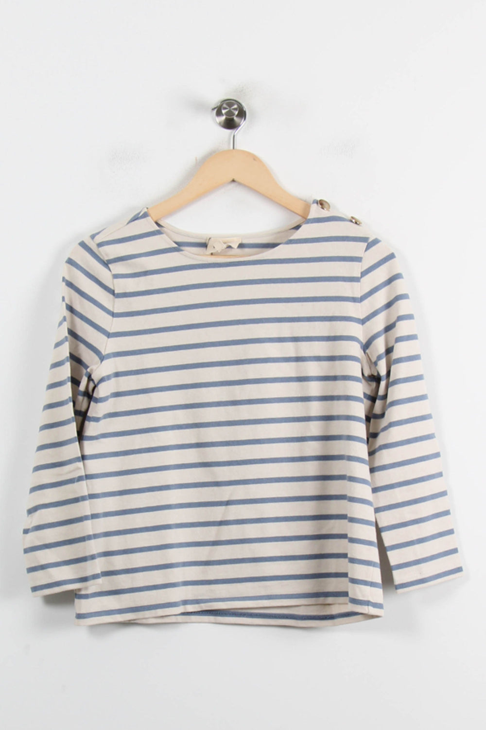 Marinière Blanche et Grise - Taille S/36 de la marque Sézane | PARAD73080 - Vendu par Paradigme - Image 2