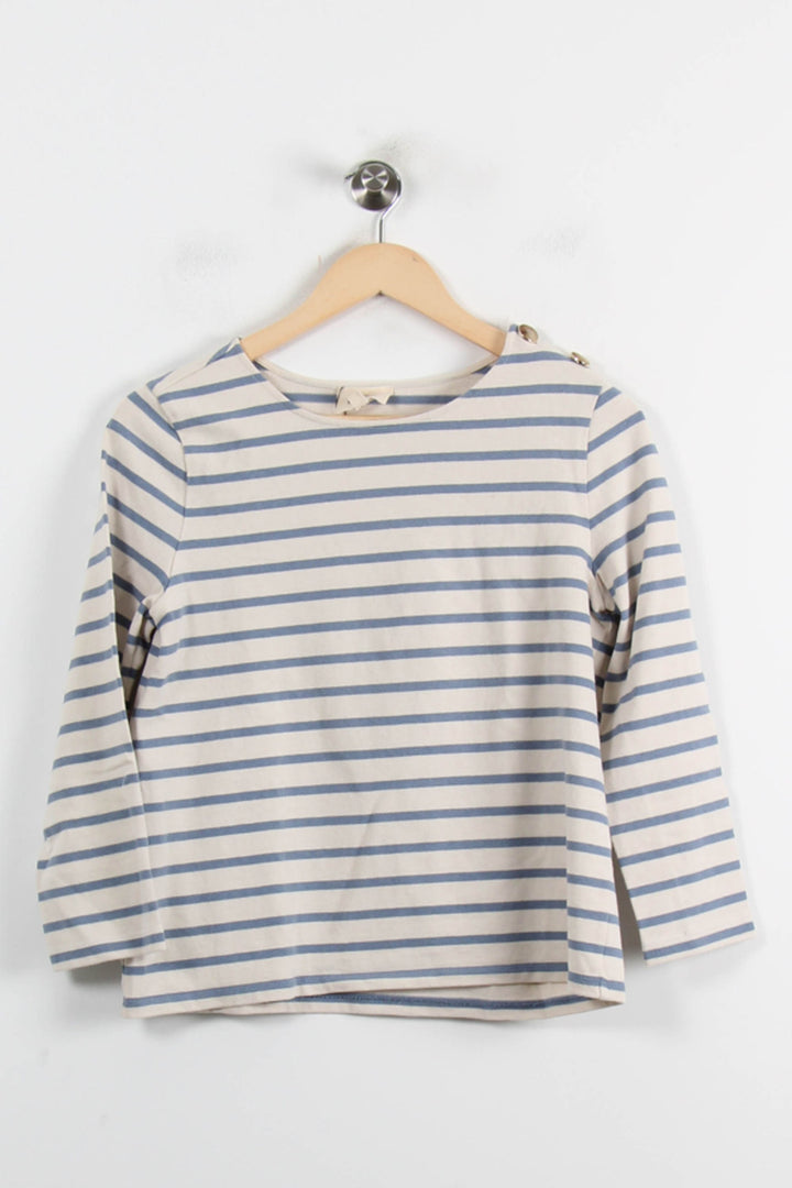 Marinière Blanche et Grise - Taille S/36 de la marque Sézane | PARAD73080 - Vendu par Paradigme - Image 2