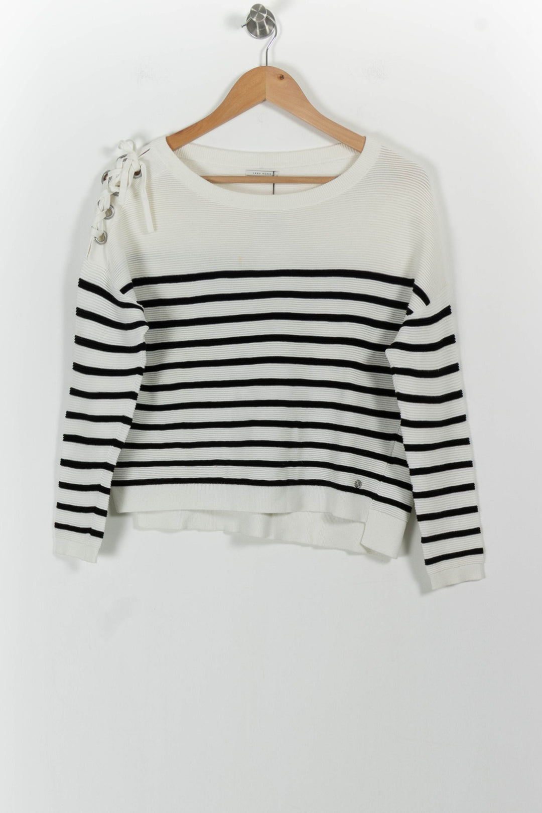Pull Blanc et Noir - Taille S/36 de la marque IKKS | PARAD73081 - Vendu par Paradigme - Image 2