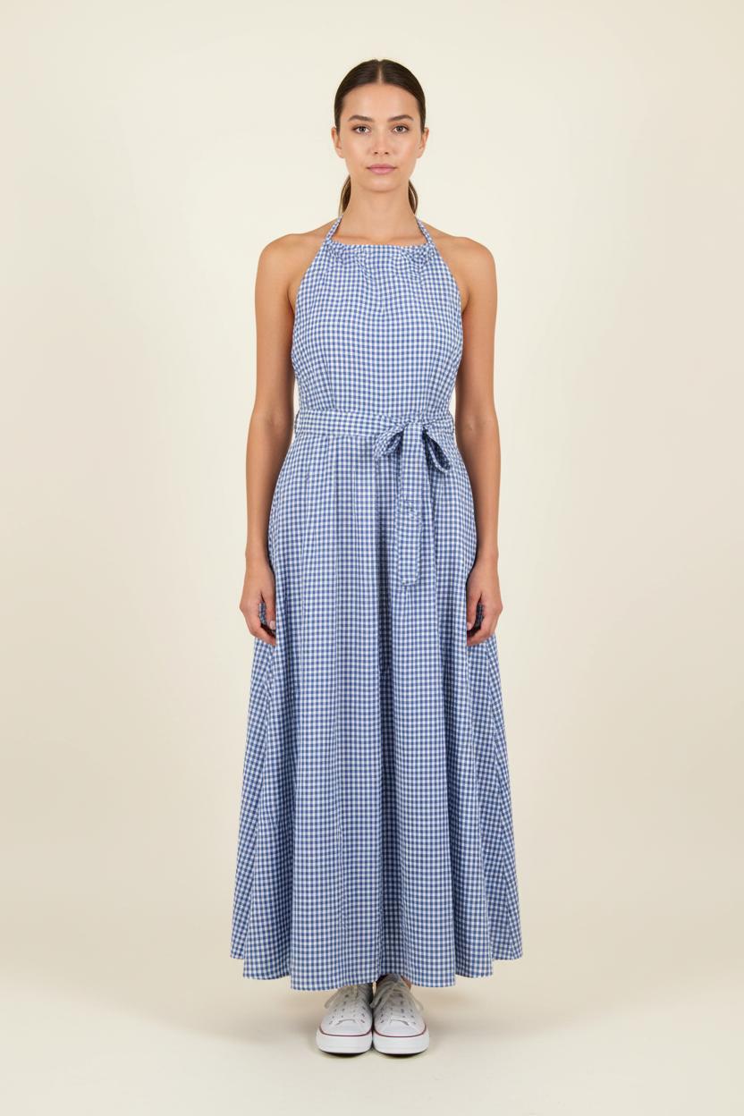 Robe Longue Bleu et Blanc - Taille XS/34 de la marque Ines de la Fressange Paris | PARAD73083 - Vendu par Paradigme - Image 1