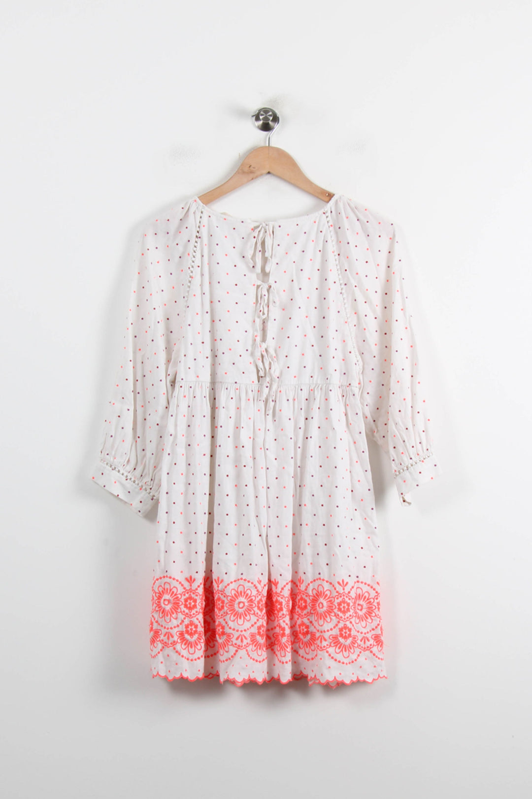 Robe Brodée Blanche et Rouge - Taille XS/34 de la marque Sézane | PARAD73088 - Vendu par Paradigme - Image 4
