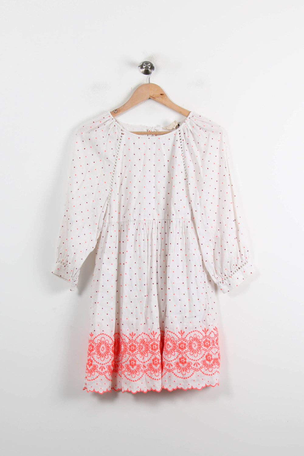 Robe Brodée Blanche et Rouge - Taille XS/34 de la marque Sézane | PARAD73088 - Vendu par Paradigme - Image 2