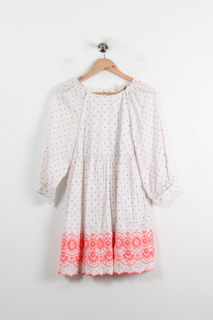 Robe Brodée Blanche et Rouge - Taille XS/34 de la marque Sézane | PARAD73088 - Vendu par Paradigme - Image 2