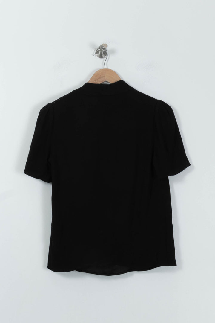 Blouse Noire - Taille S/36 de la marque Claudie Pierlot | PARAD7309 - Vendu par Paradigme - Image 4