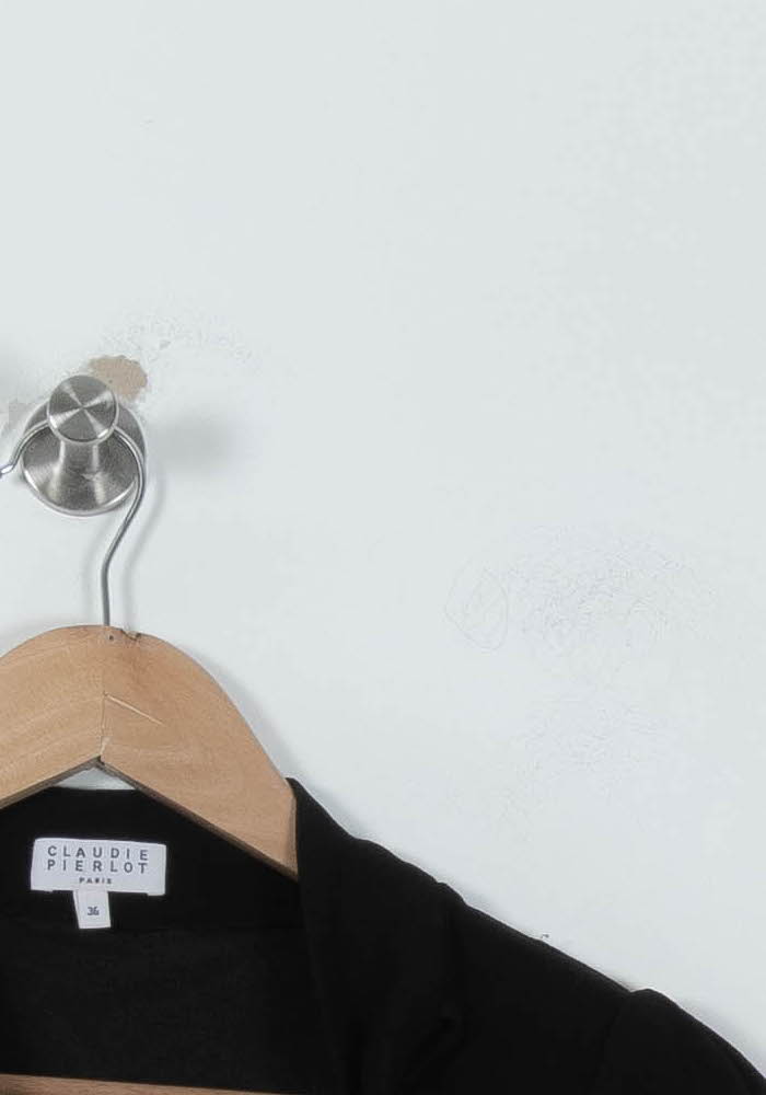 Blouse Noire - Taille S/36 de la marque Claudie Pierlot | PARAD7309 - Vendu par Paradigme - Image 3