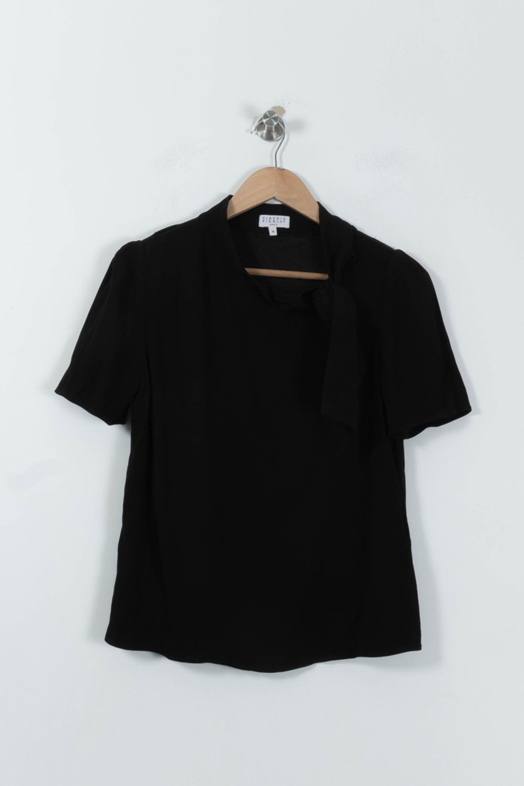 Blouse Noire - Taille S/36 de la marque Claudie Pierlot | PARAD7309 - Vendu par Paradigme - Image 2