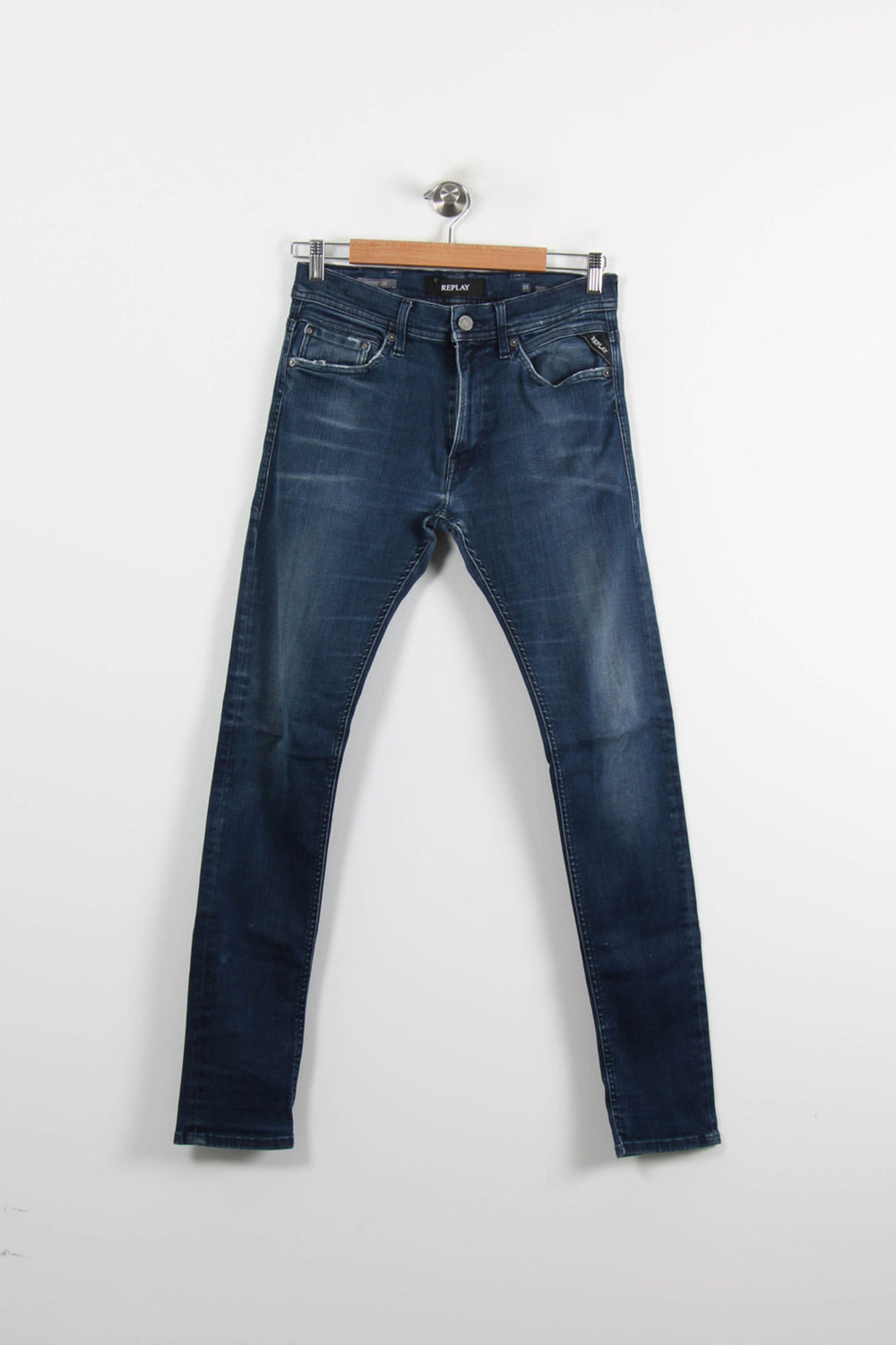 Jean Slim Bleu - Taille M/38 de la marque Replay | PARAD73091 - Vendu par Paradigme - Image 2