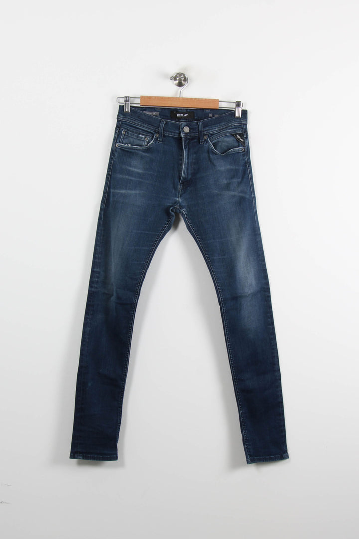Jean Slim Bleu - Taille M/38 de la marque Replay | PARAD73091 - Vendu par Paradigme - Image 2
