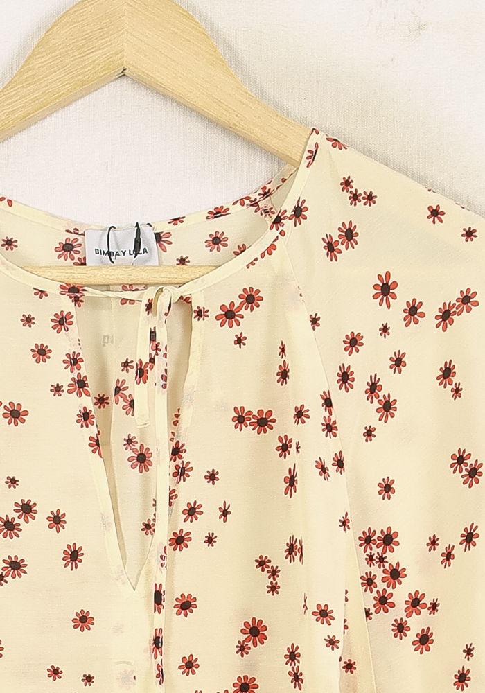 Blouse Crème et Rouge - Taille M/38 de la marque Bimba y Lola | PARAD73098 - Vendu par Paradigme - Image 3