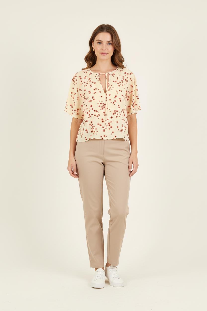 Blouse Crème et Rouge - Taille M/38 de la marque Bimba y Lola | PARAD73098 - Vendu par Paradigme - Image 1